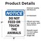 Signmission Do Not Feed Or Touch The Animals, 5 in W x Rectangle, Vinyl Decal OS-2PACK-NS-D-57-V-11274 - alternate 3